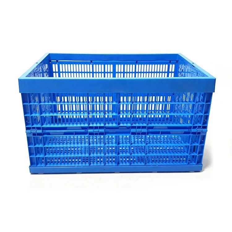 
Factory supply solid style recyclable durable plastic folding crate for clothes fruit vegetable sundries 