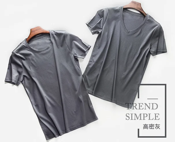 Slimming 9 color cotton short sleeve Tshirt for women slimming simple v neck Tshirt