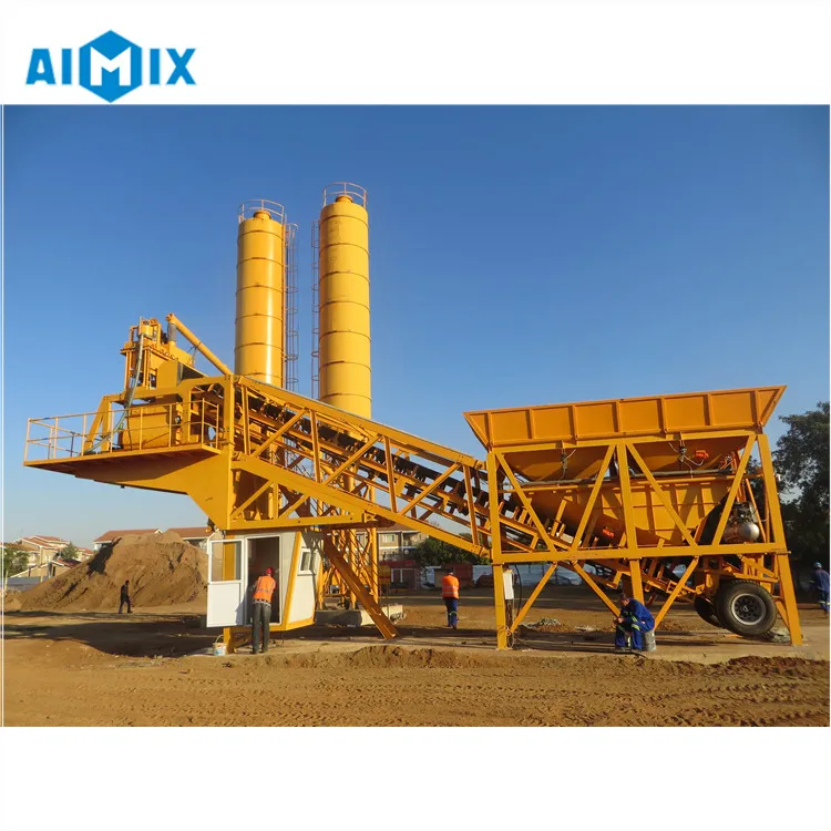 Small 35m3/h rmc concrete batching plants / mini cement plant cost