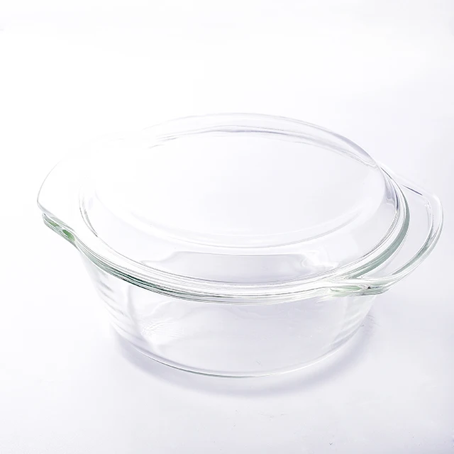 LeHe housewares high borosilicate glass clear casserole cooking pot set