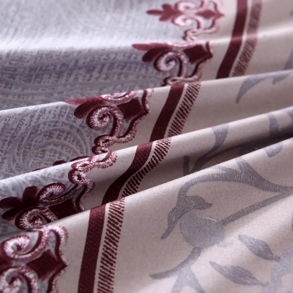 
3 Pieces Floral Pattern Printed Bedding set, bedsheets, comforter, quilt, Duvet Cover Set, Lightweight Brushed Microfiber, 