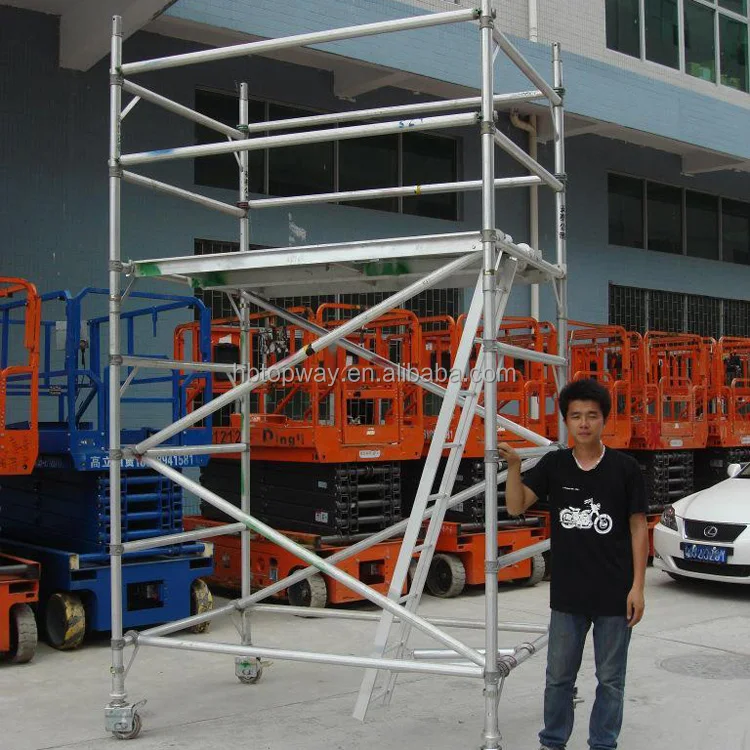 Easy Fold and Safety Frame upright aluminum scaffold Working Platform tower