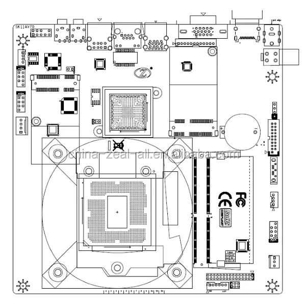 Intel Core i7/Core i5/Core i3/Pentium Процессор/Встроенная системная материнская плата с LAN для всех в одном ПК