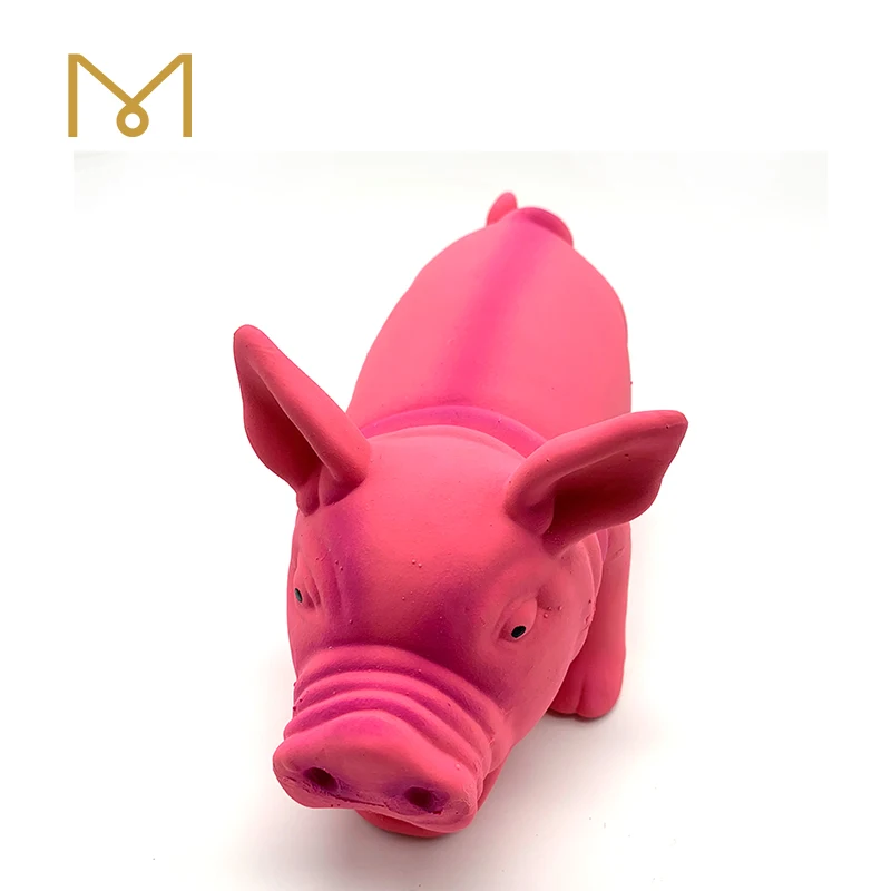 manufacturer wholesale squeak toys pig shaped soft latex rubber pig dog chew toy