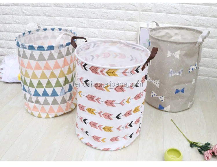 Encai Collapsible Toy Storage Basket Waterproof Nordic Style Dirty Clothes Laundry Baskets
