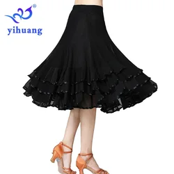 2019 New Style Ballroom Skirt Simple Practice Stage Dancing Skirt Women Waltz Ballroom Dress