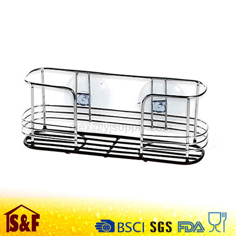 PE-coated Kitchen Sink Caddy With Suction Cup Sponge Holder