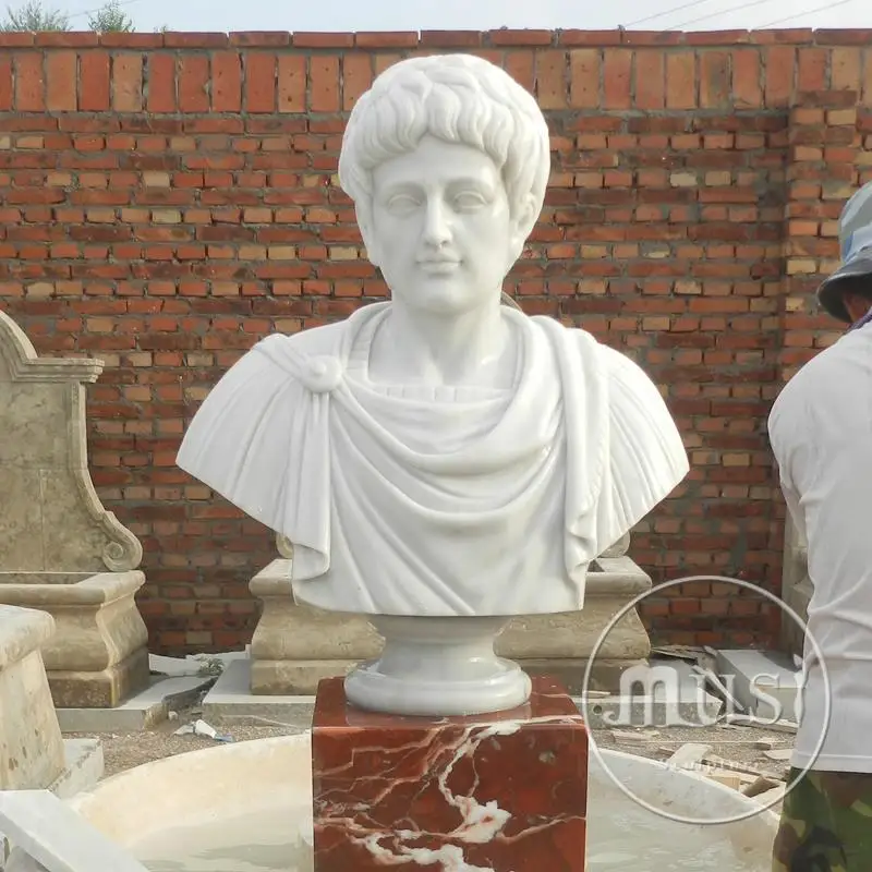 Large Outdoor Sculptures Stone Carving Greek Bust Statue