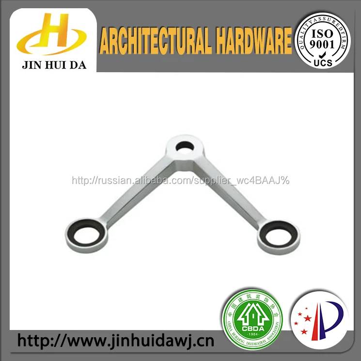 Высокое качество 180 град. паук с 2 оружия декоративное стекло разъем фитинги полированная нержавеющая сталь паук