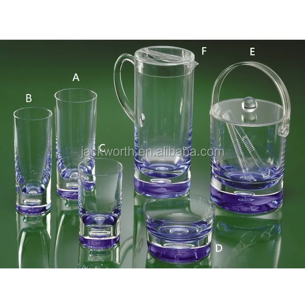 Acrylic Bubble Bottom Pitcher Set