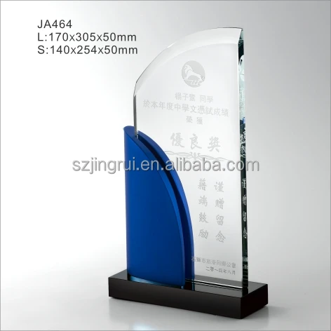 2018 Best Design Crystal Trophy In Dubai With Factory Price JA464