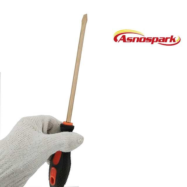 Non sparking beryllium copper alloy flat slotted screwdriver offer ISO9001 certificate