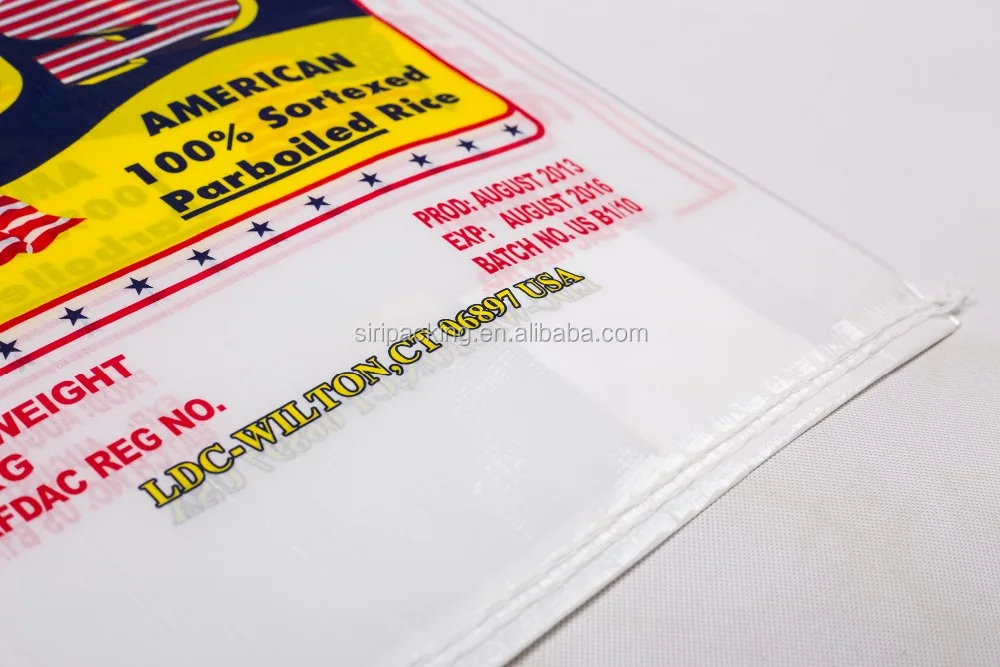 pp woven transparent bag/sack for food/rice/corn/grain/seeds