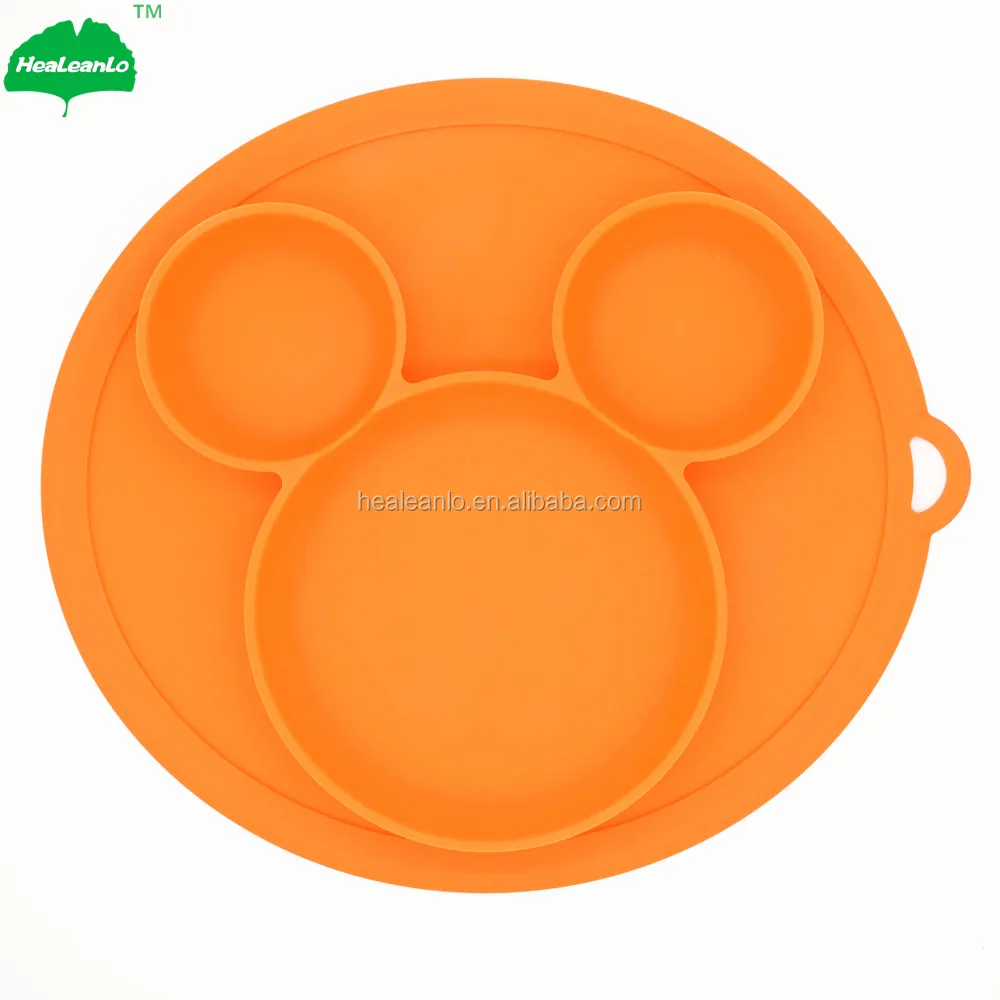 HeaLeanLo new design mickey shape silicone suction placemat heat mat kitchen tableware