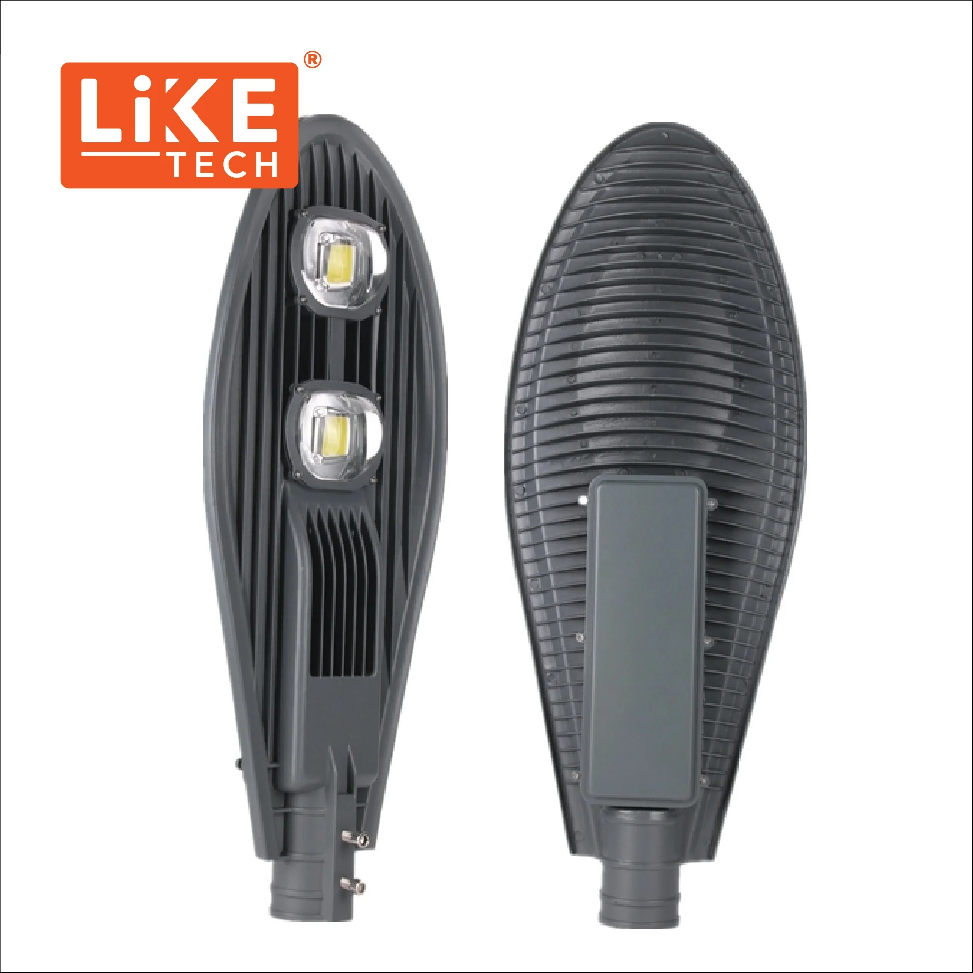 LikeTech Die Cast Led Light 100W Rocket Design BIG COB Solar Street Light Industrial commercial use for government projects