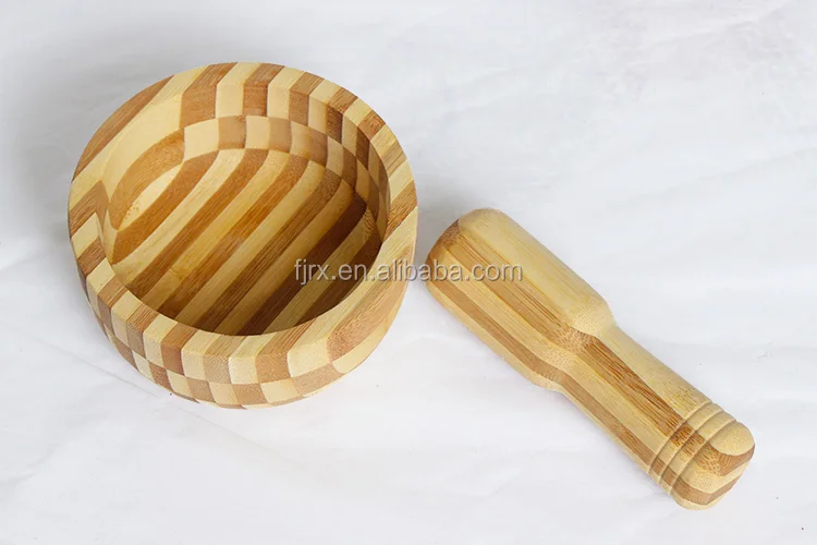 Бамбуковая ступка и пестик