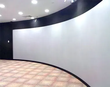 curved projection screen cinema projector screen pvc 3d silver fabric