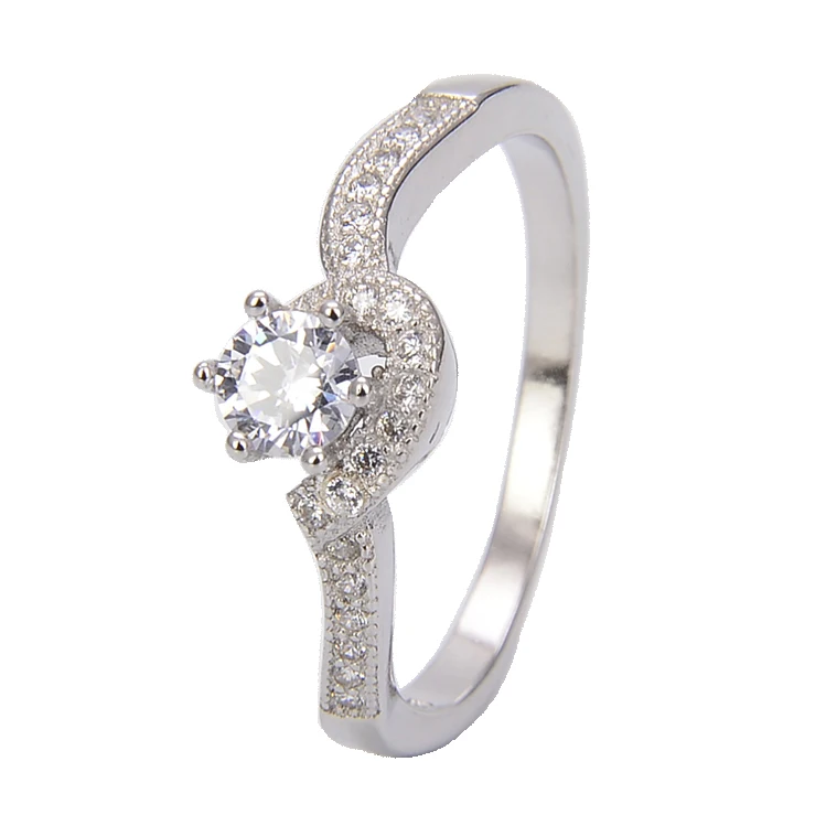 ZHILIAN Male And Female Pairs Of Rings 925 Sterling Silver Ring CZ Engagement Bridal Wedding Couple Ring Set