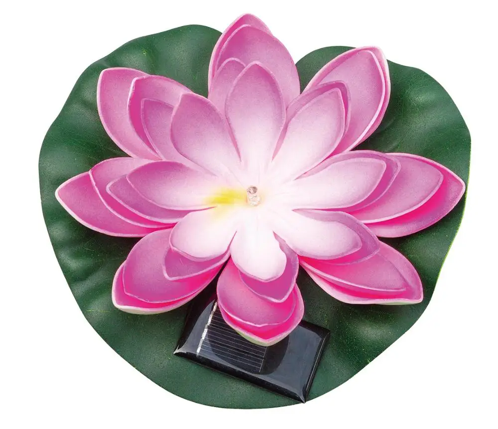 Solar floating lotus flower LED light for pools