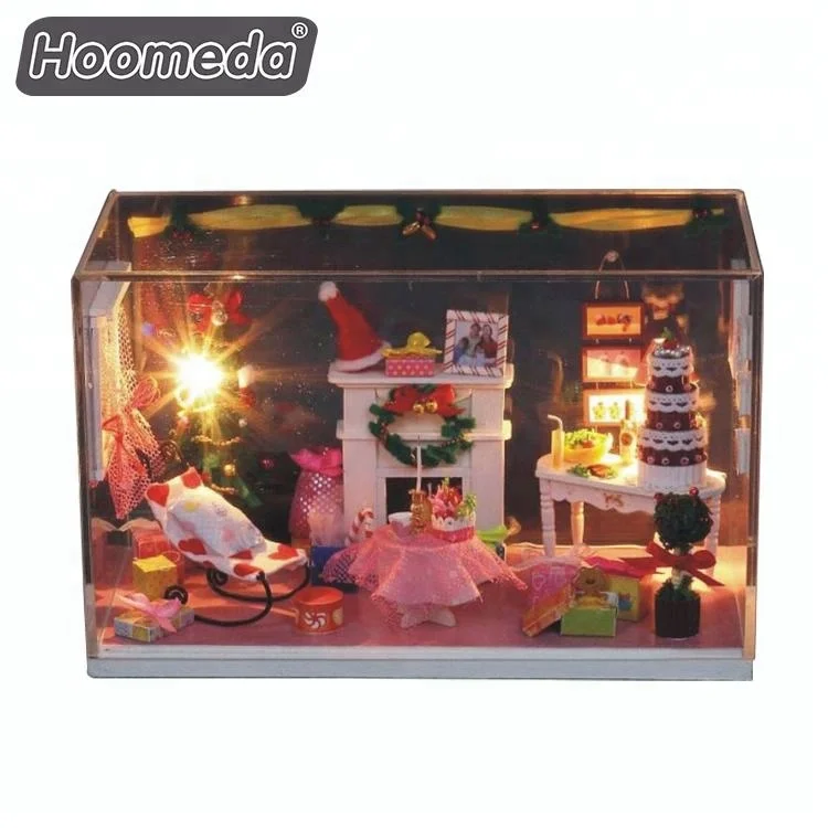 Деревянные игрушки оптом Рождественский Номер diy craft ручной работы кукольный дом модель