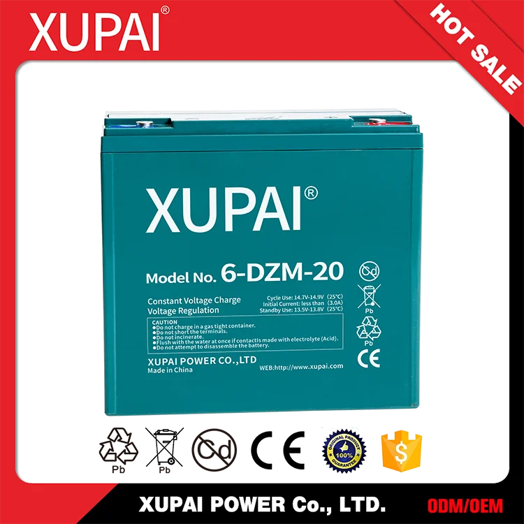 Authentic 12V 20Ah XUPAI Ni-MH Rechargeable Battery lead acid battery