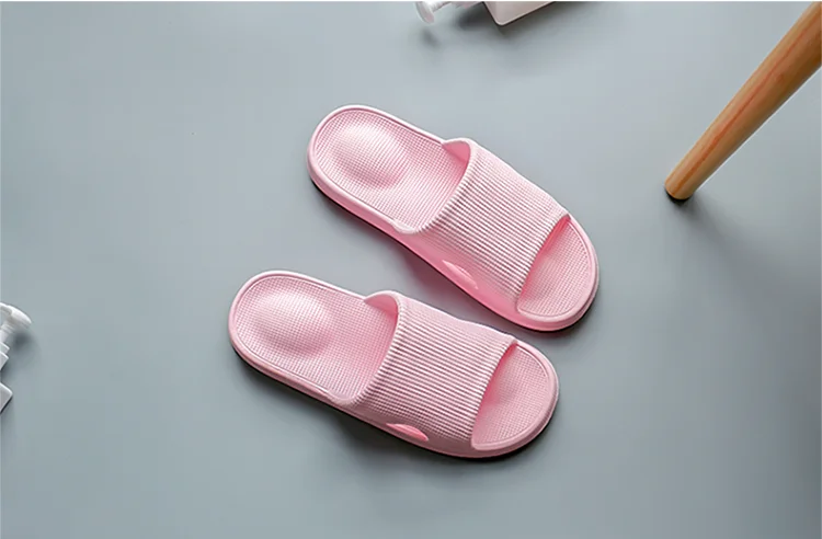Fashionable and simple bathroom slipper female household outdoor EVA antiskid soft sole couple men shoes