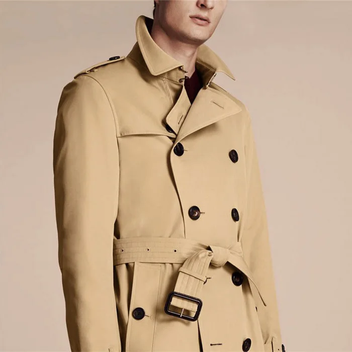 
Long trench coat gothic style clothing classic coat for men 