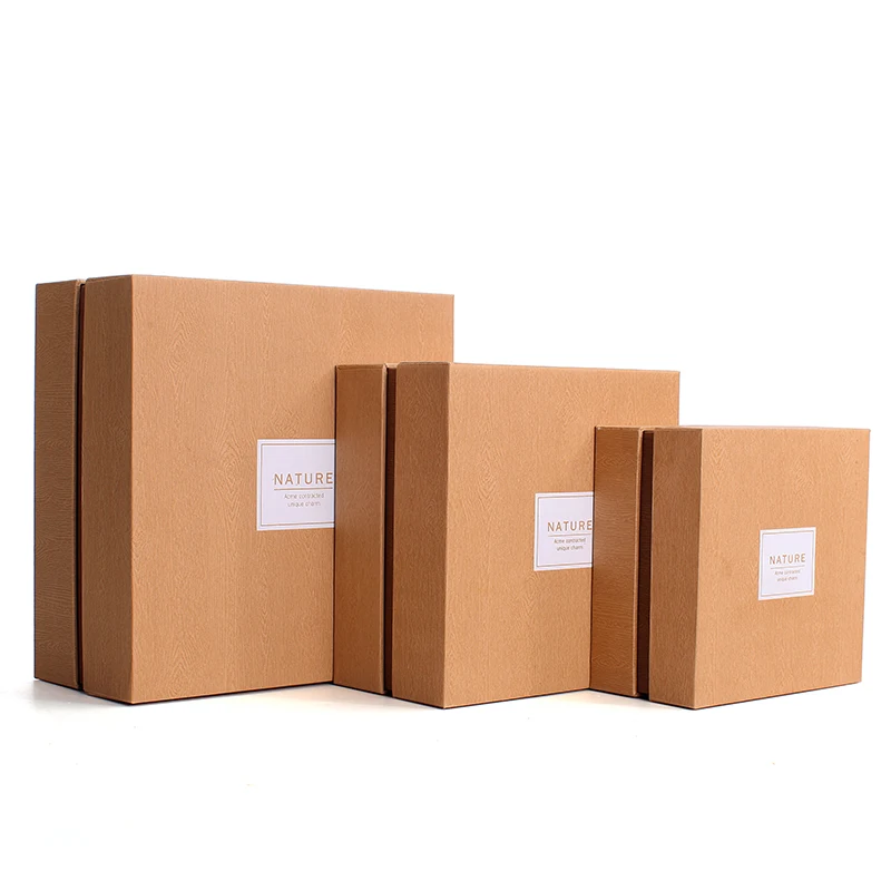 Custom brown kraft cardboard paper packaging wedding gift soap boxes supplier