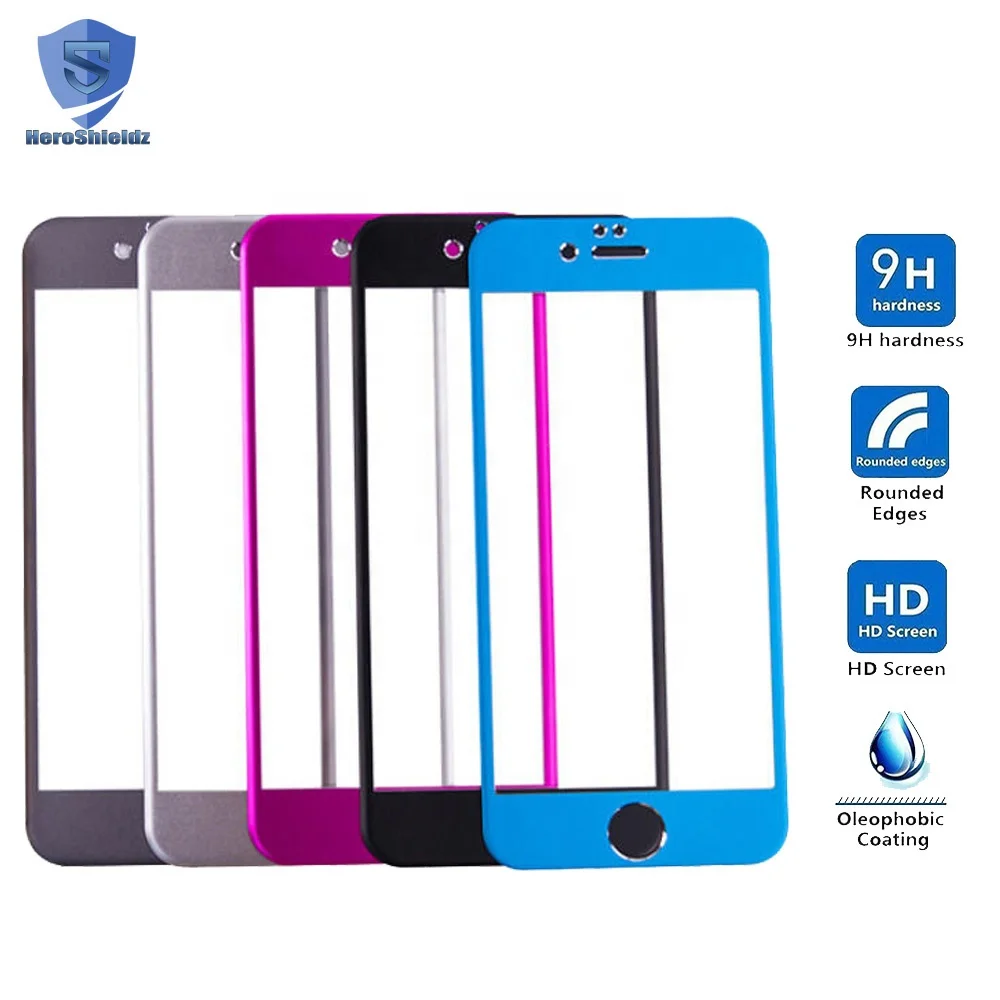 
2019 Promotion 4D Cover Protector 6s Plus Aluminum alloy Frame protector Front and Back Protector 7 Plus Full Screen Guard 