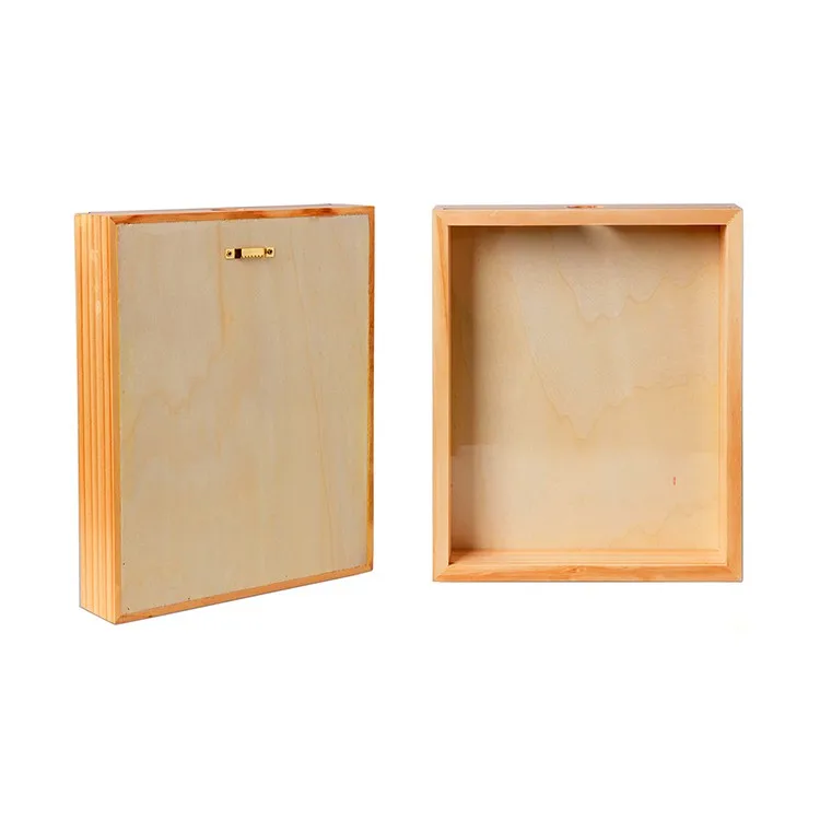 Wholesale Customer Wall Hanging Wooden Natural Photo Frames Shadow Box