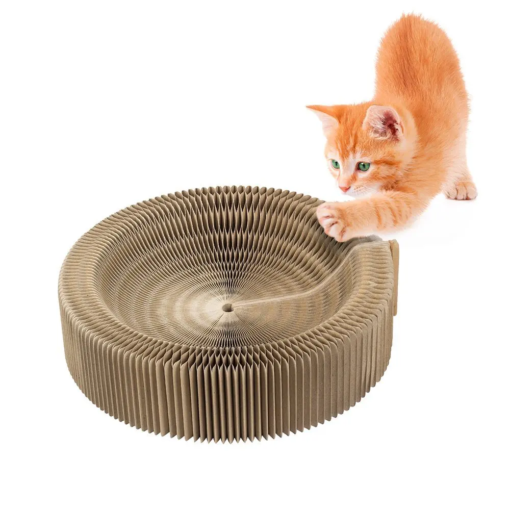 Fashion Style Various Shapes Foldable Corrugated Paper Cat Cardboard Scratcher