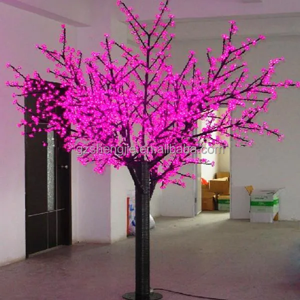 Led cherry blossom tree with twig lights for outdoor decoration