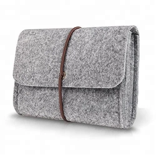 Electronic Accessories Bag Laptop Accessory Organizer Bag Felt Storage Bag for Mouse Power Adapter Cables