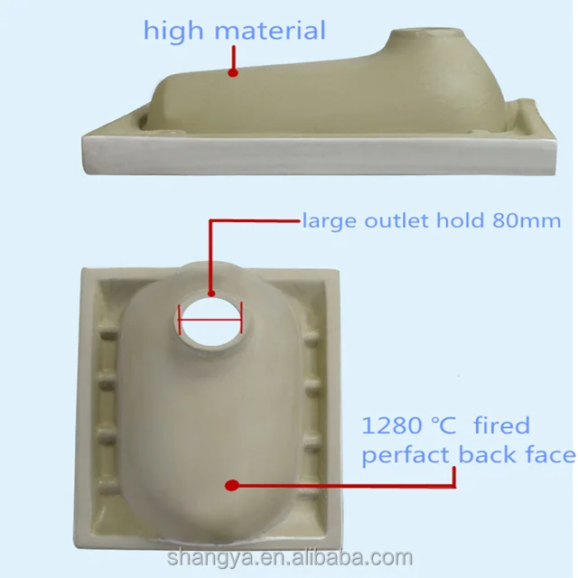 Bathroom squatting pan construction materials squat pan toilet with cheap price