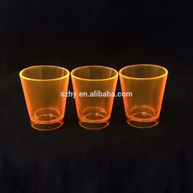 1.5oz Glow Neon uv reactive split tequila shot glass