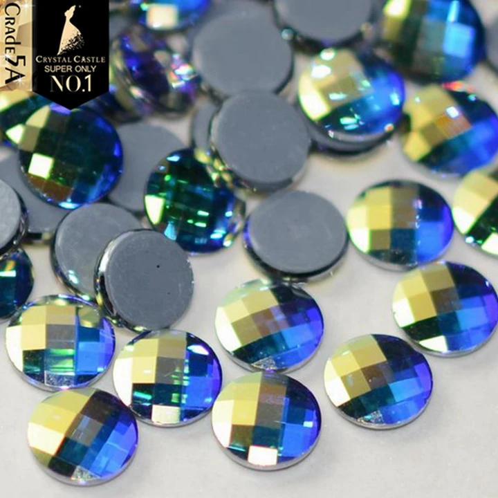 Factory Price Wholesale DIY Jewelry Making 2035 Chessboard Circle 6MM Round Loose Crystal Synthetic Diamond