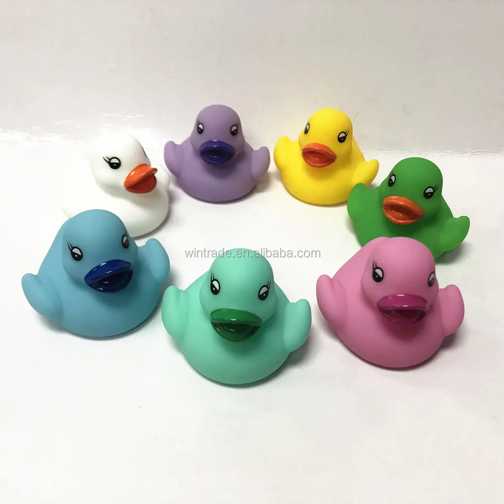 
Bright Color Duck Customize Logo Mini Rubber Toy PVC Duck 
