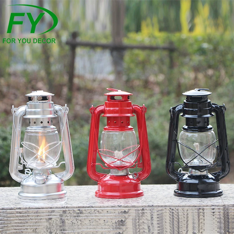 
Wholesale garden torch metal holder glass kerosene oil lamp 