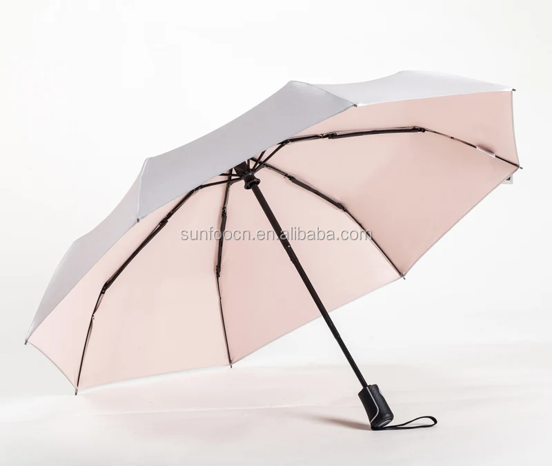 Anti UV sun umbrella - 3 fold automatic windproof rainproof UV protection UPF 50+