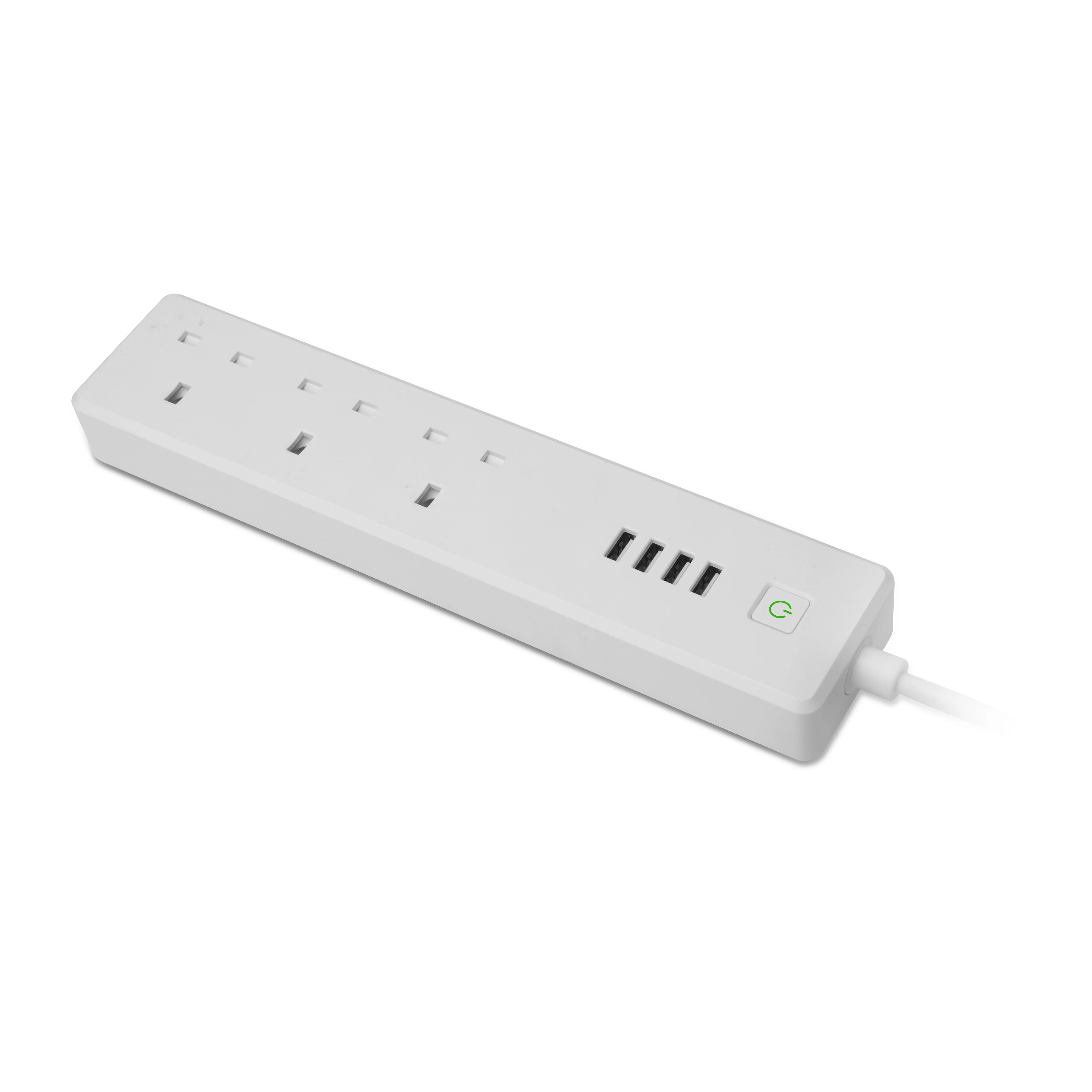 Wetrendy wifi 16A EU UK UAE DUBAI QATAR 3 pin Standard Smart Wifi Plug With switched strips Support Smart Life APP power monitor