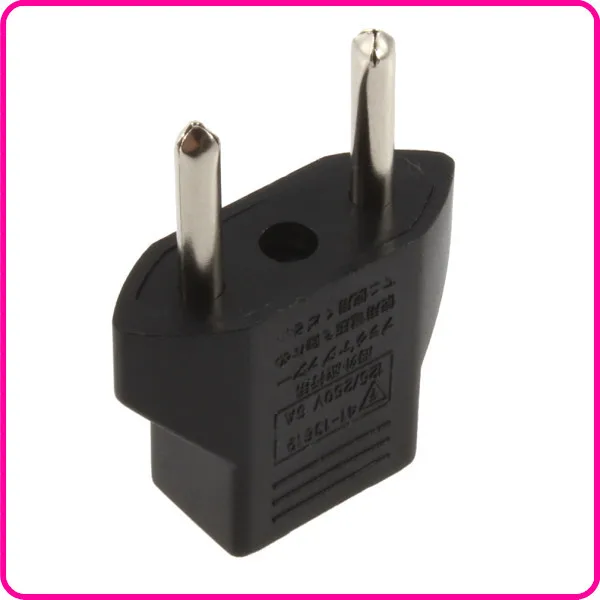 10A EU Adapter Plug USA to Euro Europe Wall Power Charge Outlet Sockets US 2 Flat Pin to EU 2 Round Pin Plug Socket Adapter