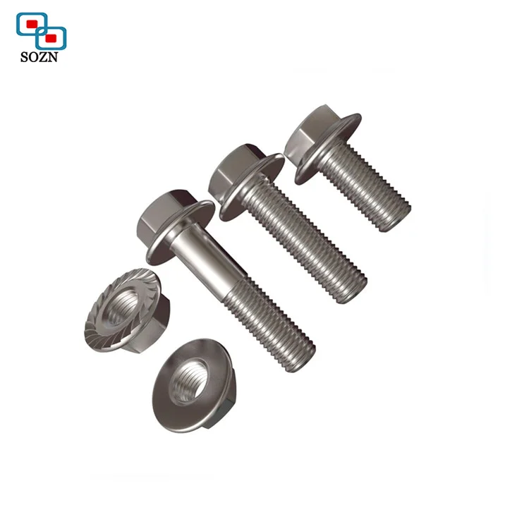 China Gold Supplier High Precision Fastener Stainless Steel Flange Hex Bolt with Size Customizable