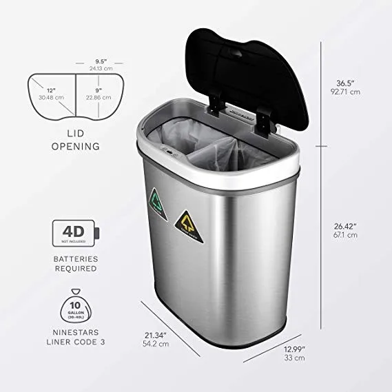 2022 new trash bin motion sensor trash bin stainless trash bin