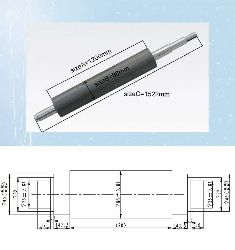 High Accuracy comby Anilox cylinder in printing machinery parts