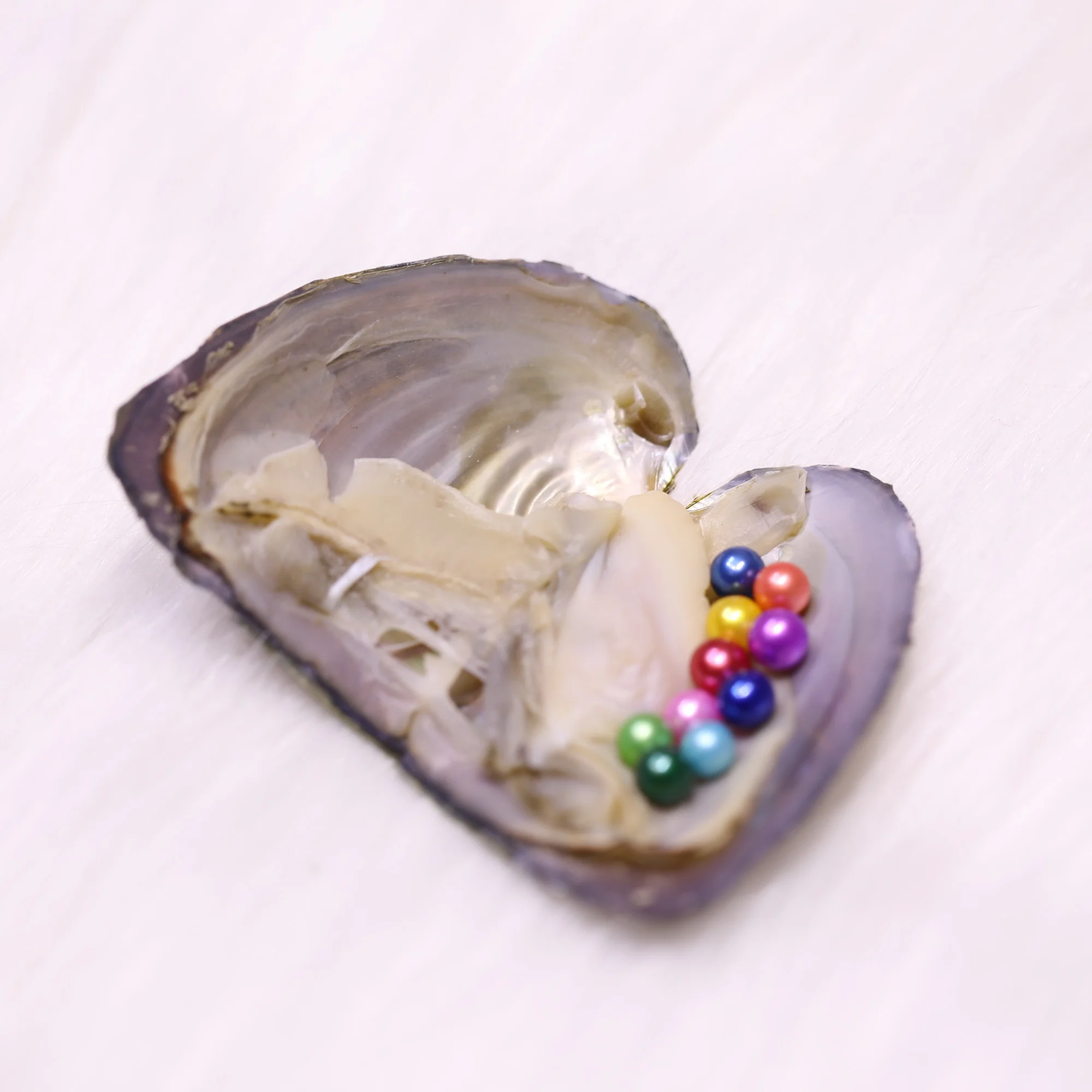 
AAA+ grade 6-7mm Mixed 34 Colors 10 Pearls in 1 Freshwater oyster, Round Natural Freshwater Pearl in Oysters shell Vacuum-packed 