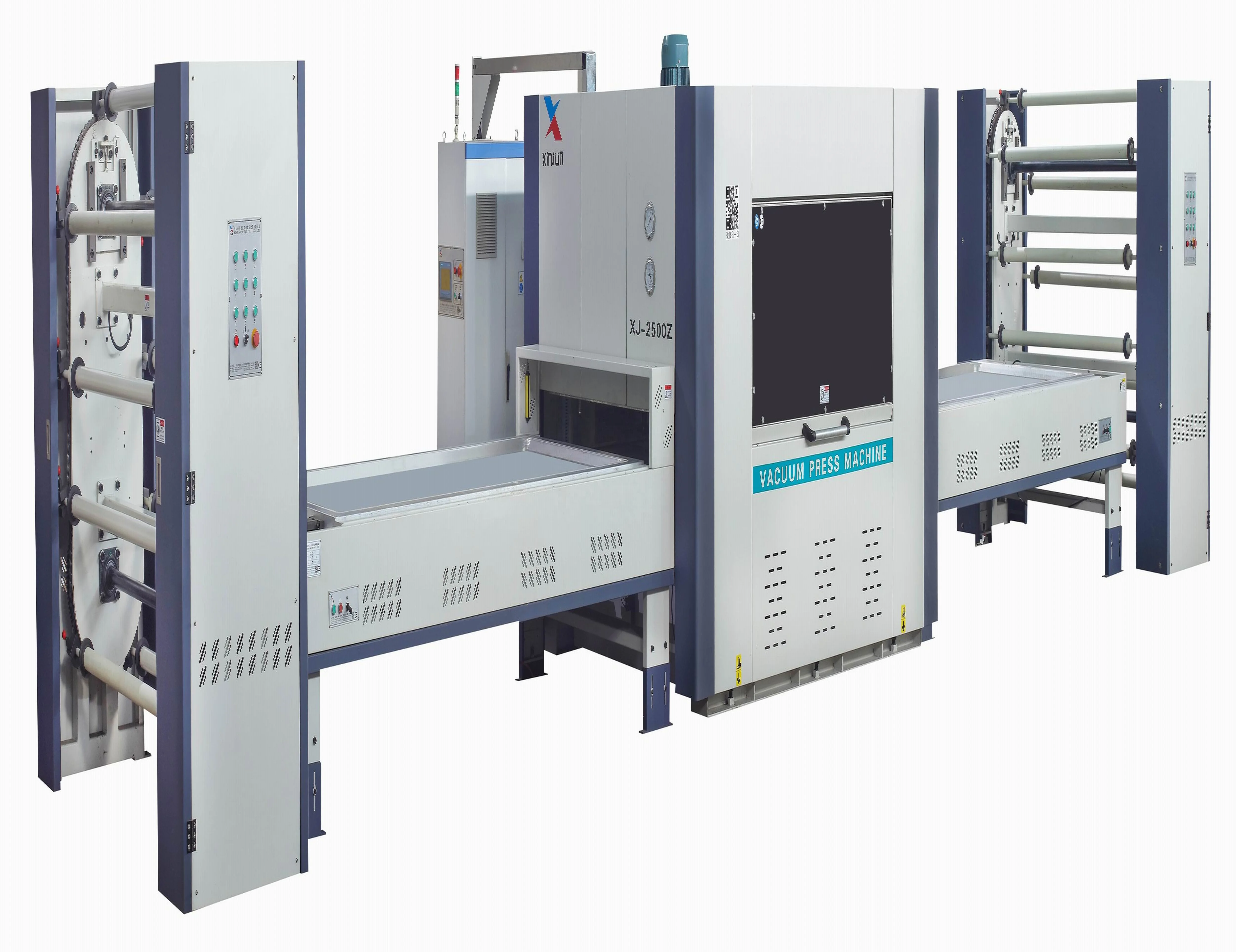 vacuum membrane press machine with 3000 mm working table for wood woorking furniture