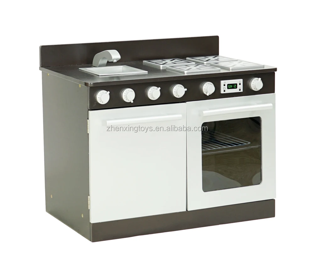 Деревянный холодильник и кухня, детский деревянный кухонный игровой набор, игрушка