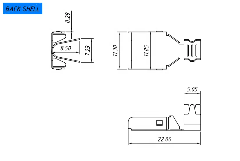 
USB connector male plug type A solder 