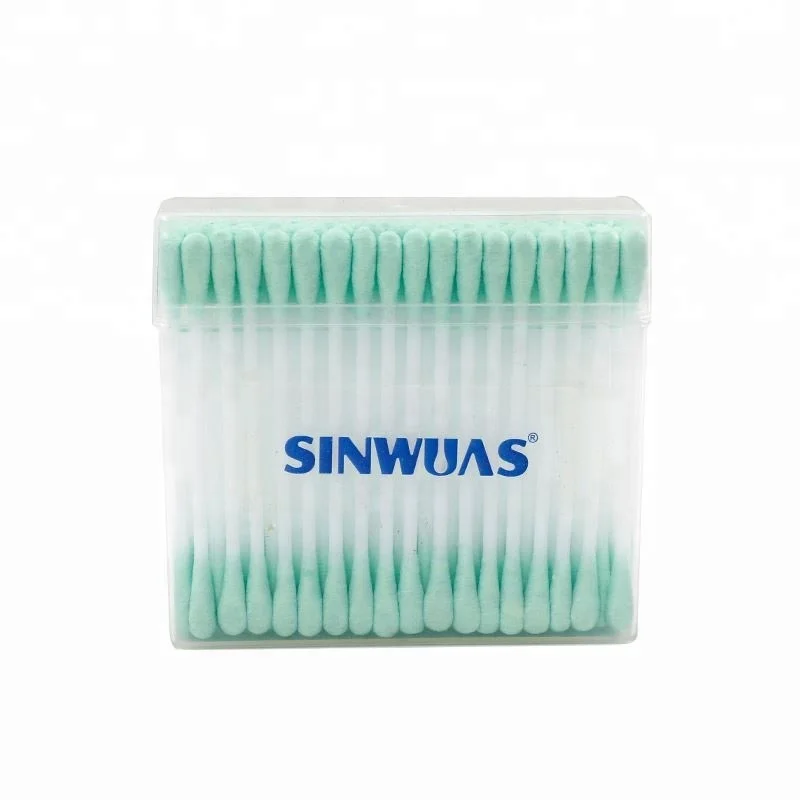 Double pure cotton thick texture glossy wholesale cotton swabs