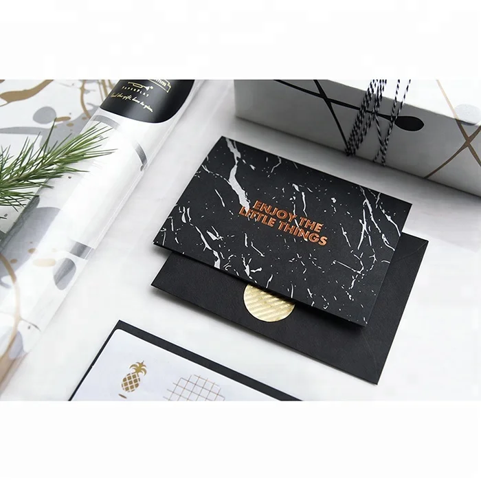 
custom printing gold foil 250g white cardboard wedding thank you card 